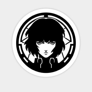 Cybernetic Journeys: Ghost in the Shell Aesthetics, Techno-Thriller Manga, and Mind-Bending Cyber Warfare Art Sticker